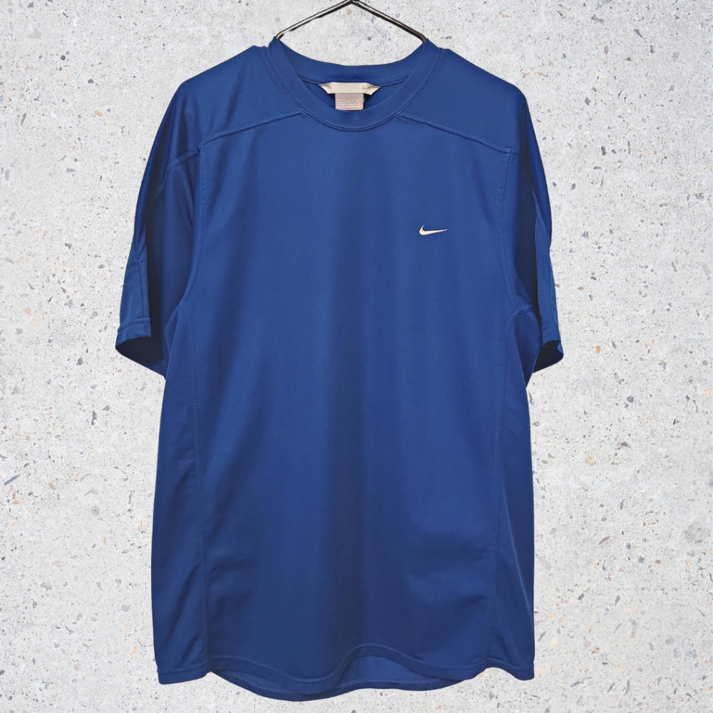 Nike Athletic Jersey Blue Mens Large